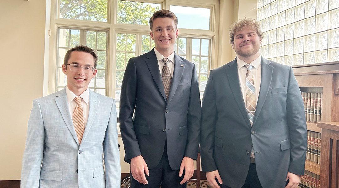 Davenport Evans 2026 Summer Associates Caleb Stork, Benjamin Connor, and Tommy Morrison.